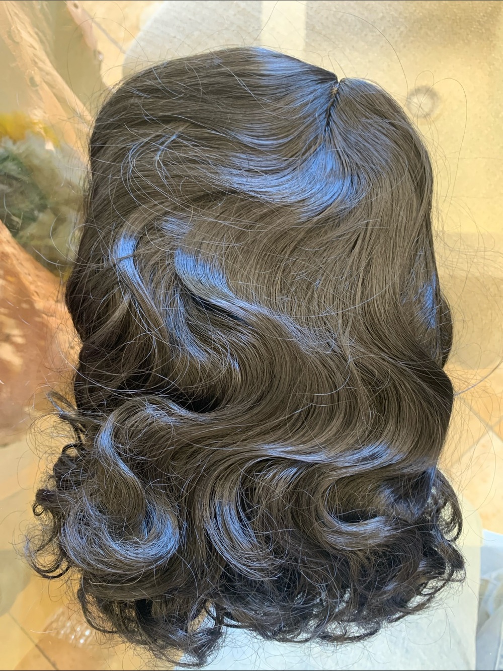 Natural Wave Synthetic Hair Wig - Dark Brown